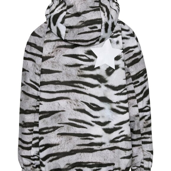 Molo Waiton Lightweight Rain Jacket – Tiger White – Size 122/128 Size 6-8 - Picture 2 of 12